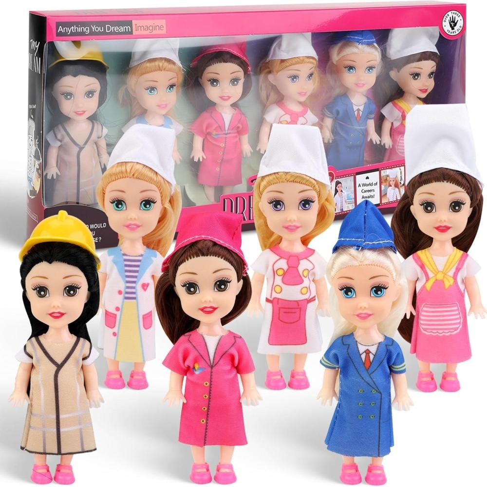 imageLiberty Imports Little Royal Princess Toddler Dolls with Dresses Girls Imaginative Pretend Play Small Dolls Party Favors Collection PrincessCareer