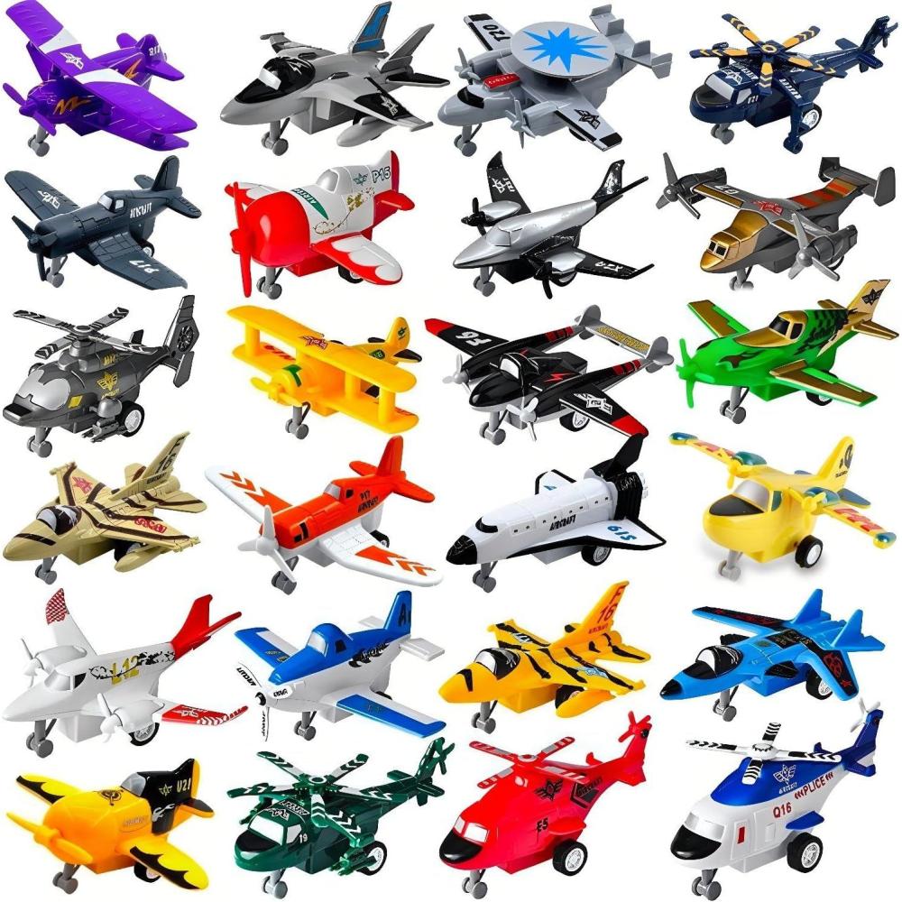 imageLiberty Imports Pull Back Airplanes Toys Vehicle Playset Variety Pack of Helicopters Stealth Bombers Fighter Jets Aircraft Planes for Kids Toddlers Party Favors 12 Pack24 Pack