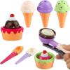 imageKids Ice Cream Toy Set  Pretend Play Sweet Treats Ice Cream Parlour Dessert Accessories Playset with Cone and Scoop for Toddler Imaginary Play