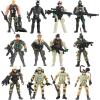 imageLiberty Imports 12 Pack US Military Toy Soldiers Playset Army Men Action Figures with Realistic Weapons Gear Combat Accessories for Kids Pretend Battle Play