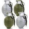 imageLiberty Imports 4 Pack Kids Toy Military Army Pretend Play Plastic Hand Grenades with Realistic Sound Effects