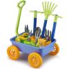 imageLiberty Imports Pull Along Garden Wagon and Gardening Tools Toy Play Set for Toddlers Kids with Outdoor Tools Plant Pots Accessories
