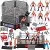 imageLiberty Imports Ultimate 32Piece Wrestling Miniature Toys for Kids Pretend Play Wrestler Figures with 2 Rings ampamp Realistic Accessories for Boys and Girls Great for Cake Toppers Parties
