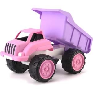 Liberty Imports Big Plastic Dump Truck in Pink Color for Toddlers and Girls – Large Tilting Dumper, Free Play Toy Vehicle for Kids Indoor and Outdoor Imaginative Play