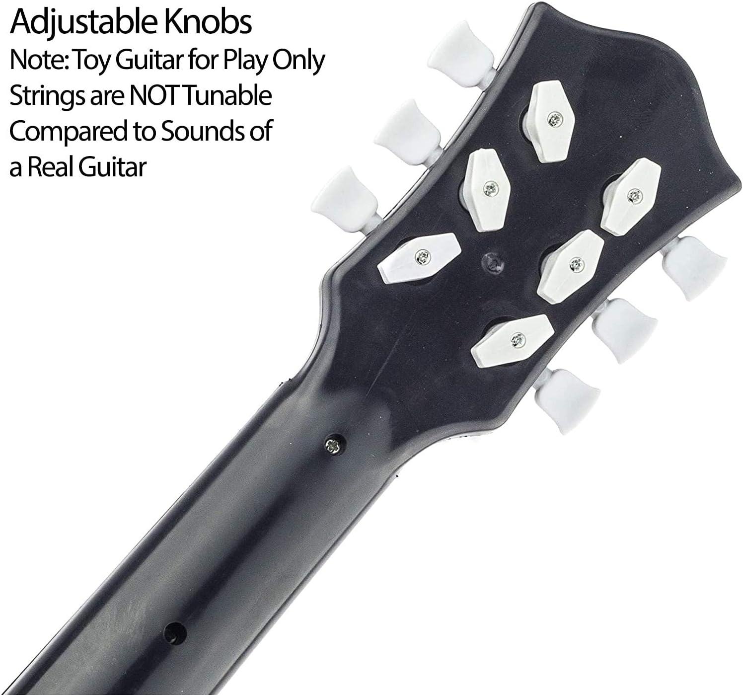 image23quot Acoustic Guitar Kids 6 String Toy Guitar Realistic Steel Strings Beginner Practice First Musical Instrument for Children Toddlers Cherry SunburstWalnut