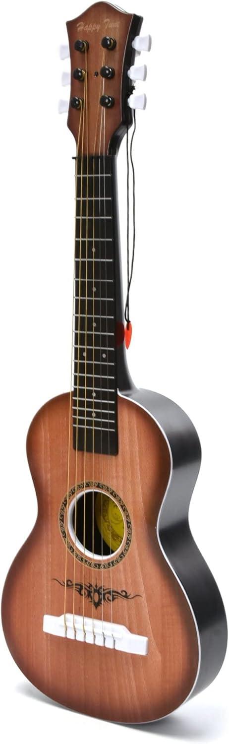 image23quot Acoustic Guitar Kids 6 String Toy Guitar Realistic Steel Strings Beginner Practice First Musical Instrument for Children Toddlers Cherry SunburstWalnut