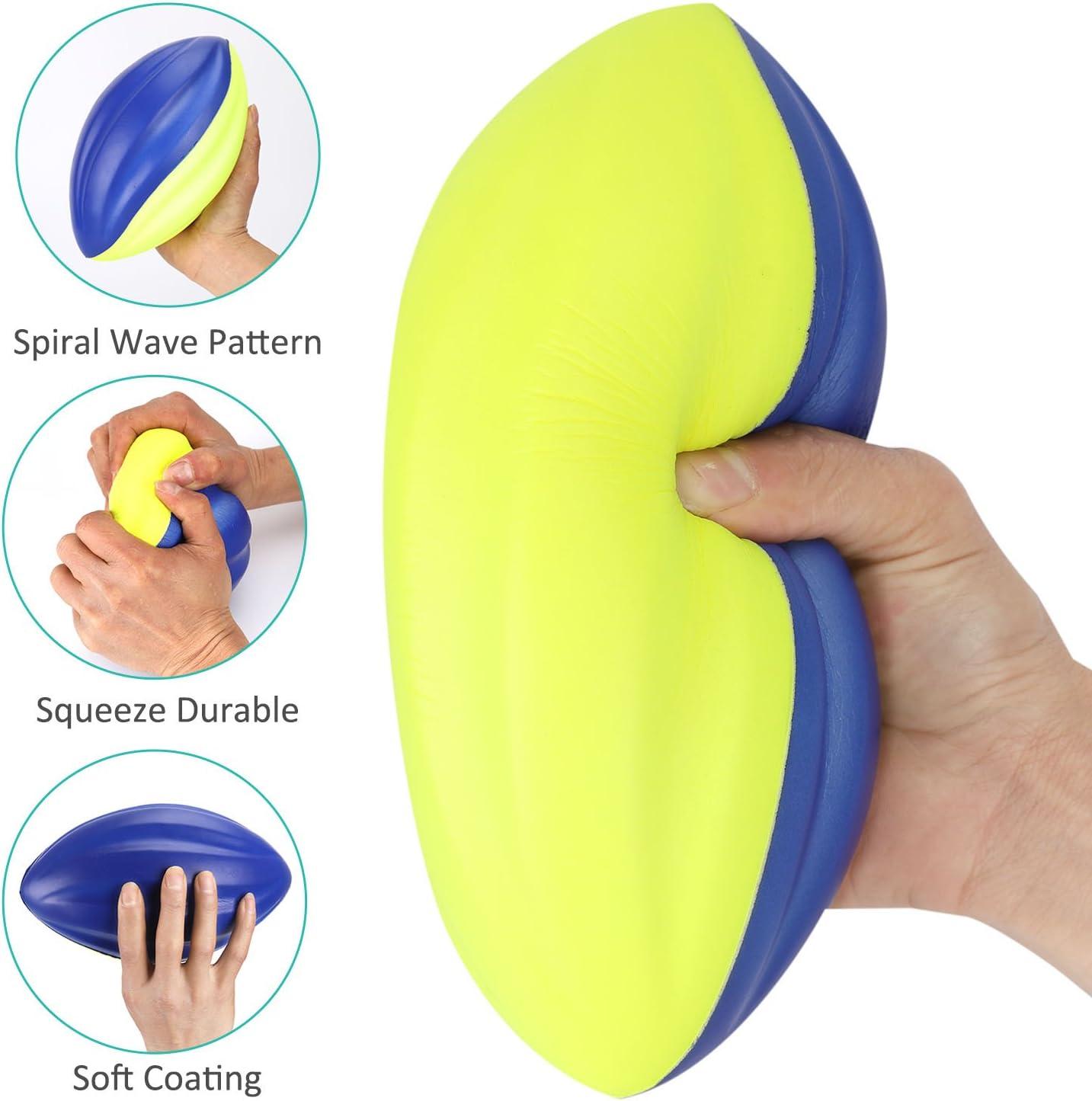 image85quot Foam Spiral Football PU Coated High Density Soft Balls Set of 3 for Kids Sports Training Practice Indoor Outdoor Play