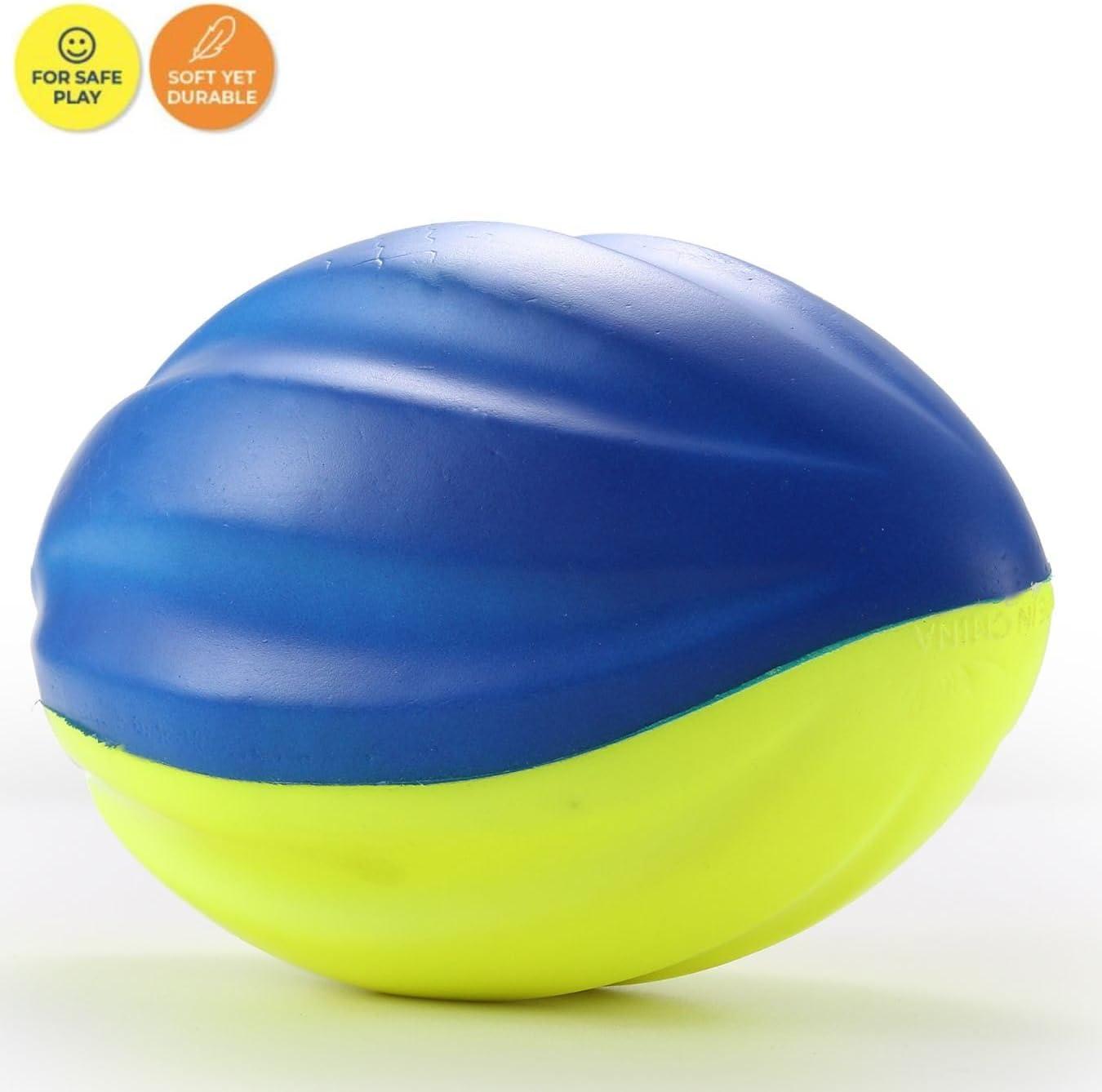 image85quot Foam Spiral Football PU Coated High Density Soft Balls Set of 3 for Kids Sports Training Practice Indoor Outdoor Play