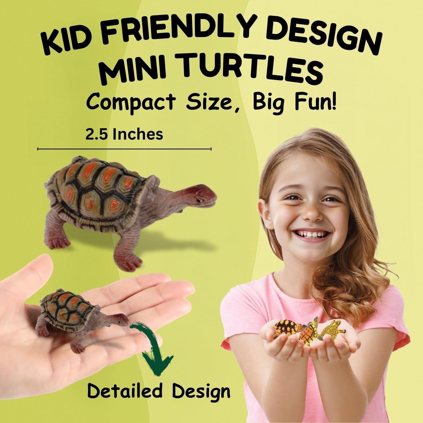 imageLiberty Imports 12 Piece Sea Turtle Animal Toys Miniature Figurines Unique Tortoise Toys Detailed and Hand Painted Reptiles Party Favor Decorations and Kids