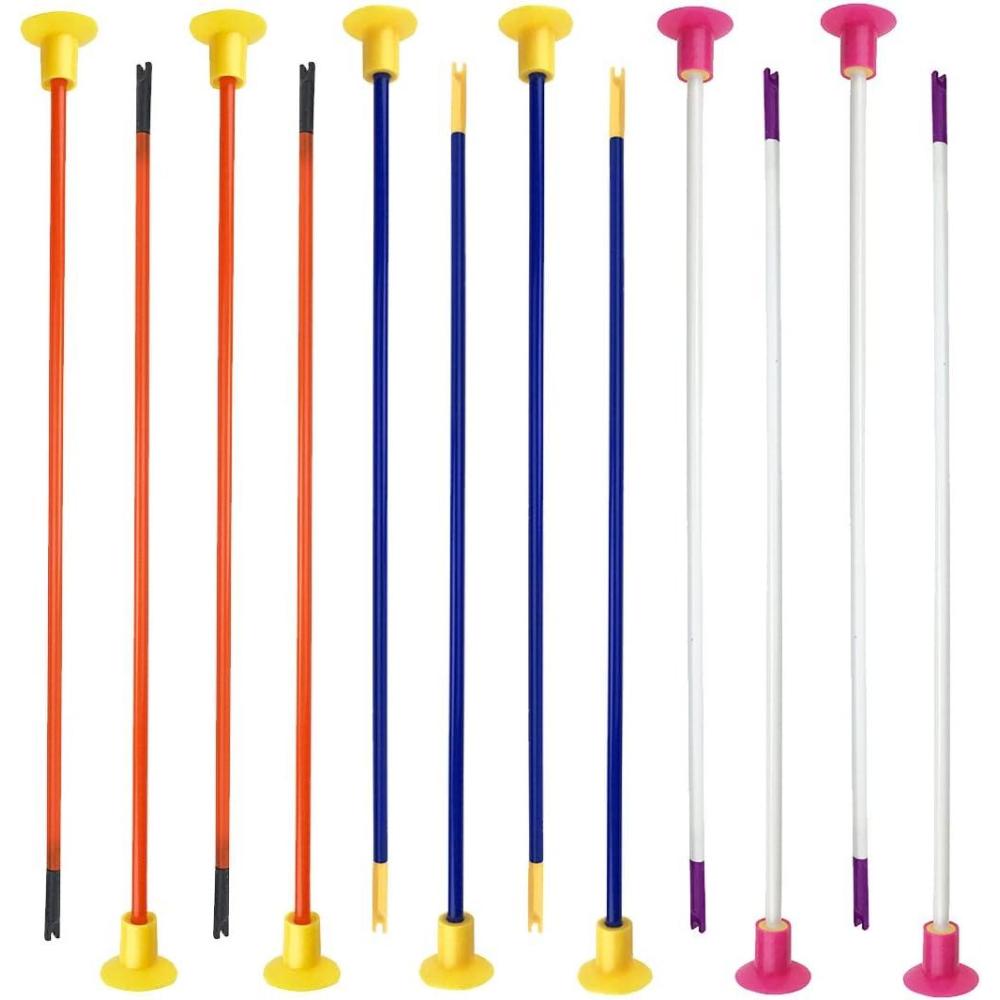 imageLiberty Imports 12 Pack Replacement Arrows for Kids Archery Set 16quot Long Extra Arrows Compatible with Most Brand Archery Sets