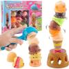 imageIce Cream Toy Stacking Tower  Balancing and Stackable Scoop Ice Cream for Toddlers Kids Pretend Food Play Set Kitchen Dessert