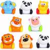 imageLiberty Imports 8 PCS Cartoon Animals Friction Push and Go Toy Cars Play Set for Babies and Toddlers  Cute Mini Play Vehicles Party Favors  Age 18 Months and Up