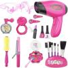 imageStylish Girls Beauty Stylist Play Set  Complete Pretend Hair Salon Station Gift Playset with Toy Blow Dryer Curler Mirror Make Up ampamp Styling Tools 18 Pieces
