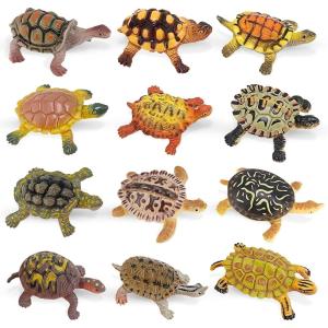 Liberty Imports 12 Piece Sea Turtle Animal Toys – Miniature Figurines – Unique Tortoise Toys Detailed and Hand Painted Reptiles Party Favor Decorations and Kids