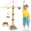 imageLiberty Imports 6 Channel RC Mega Tower Crane 504 inch Tall 24GHz Remote Control Construction Site Toy 680 Rotation Lift Model with Tower Lights and Sounds for Kids