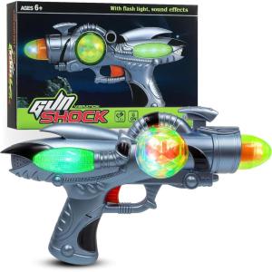 Electric Toy Space Gun, Galactic Infinity Alien Blaster Pistol for Kids Pretend Play with Flashing LED Lights and Blasting Laser FX Sounds(FX 1)