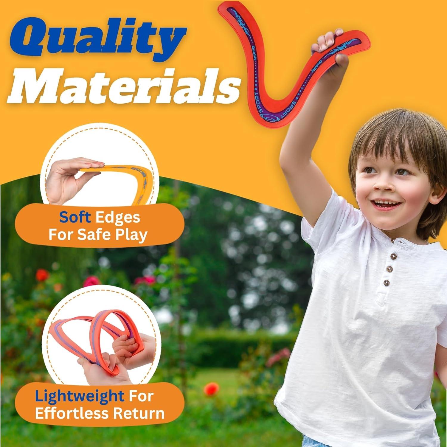 image6 PCS Flying Ring Combo Pack Sports Plastic Pro Discs Rings and Boomerangs Lightweight Sports Outdoor Games Toys for Kids and Adults