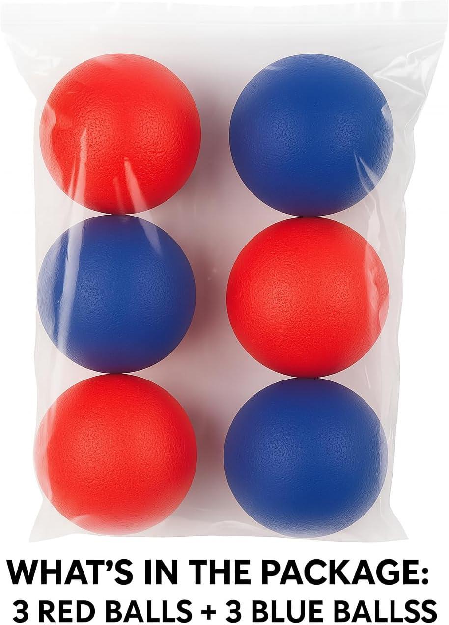 imageLiberty Imports 6 PCS Replacement Trackball Sport Chuck and Catch Ball Lacrosse Plastic Lightweight Balls Toy for Classic Outdoor Launch Games