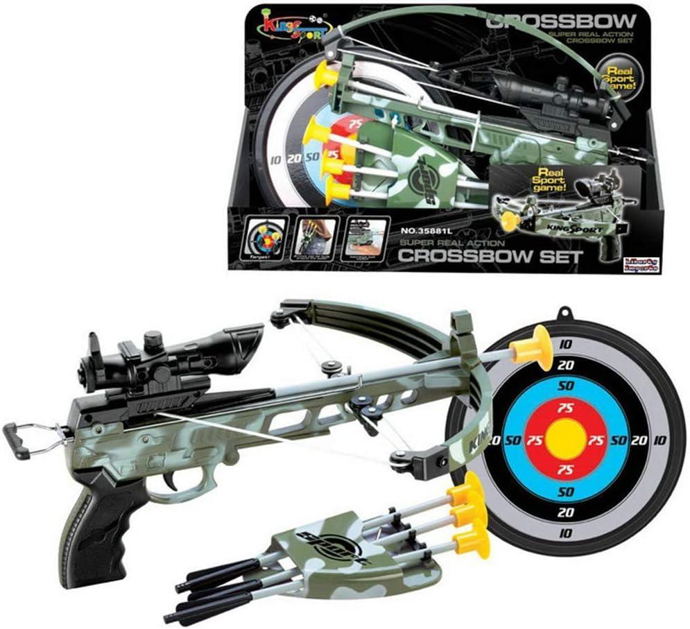 imageLiberty Imports Military Action Camouflage Kids Toy Crossbow Set  Includes Suction Cup Arrows and Target
