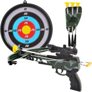 Liberty Imports Military Action Camouflage Kids Toy Crossbow Set – Includes Suction Cup Arrows and Target