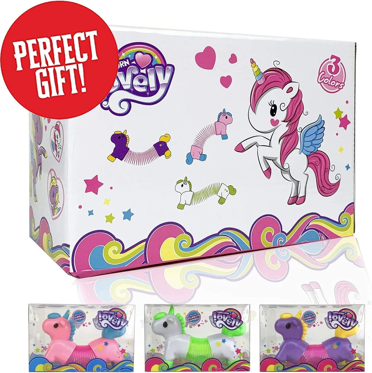 imageLiberty Imports Set of 12 Pcs Mini Unicorns Magical Coil Springs Cute Figures Toy Springs Party Favors Supplies Birthdays Gifts Game Prizes