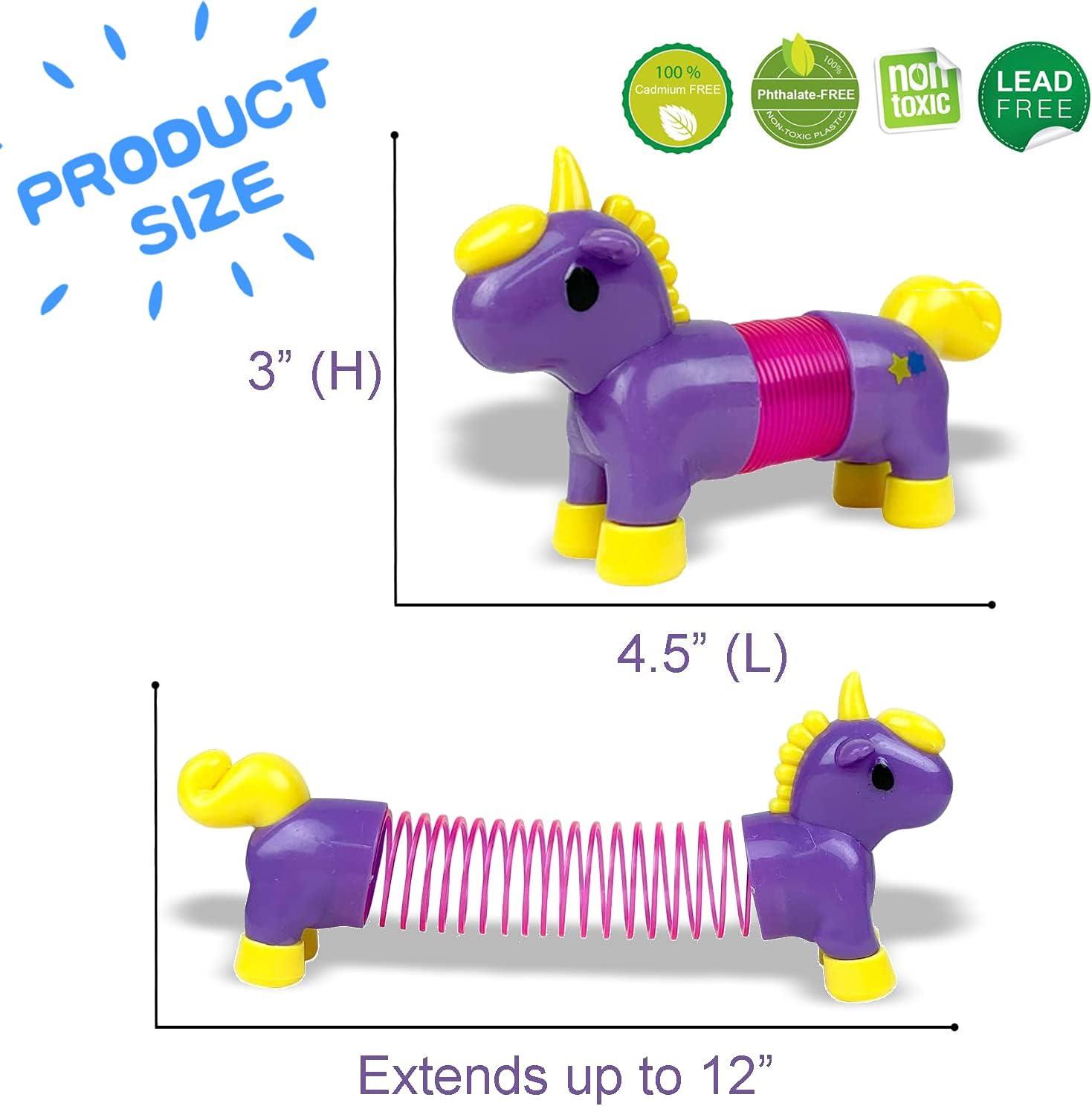 imageLiberty Imports Set of 12 Pcs Mini Unicorns Magical Coil Springs Cute Figures Toy Springs Party Favors Supplies Birthdays Gifts Game Prizes