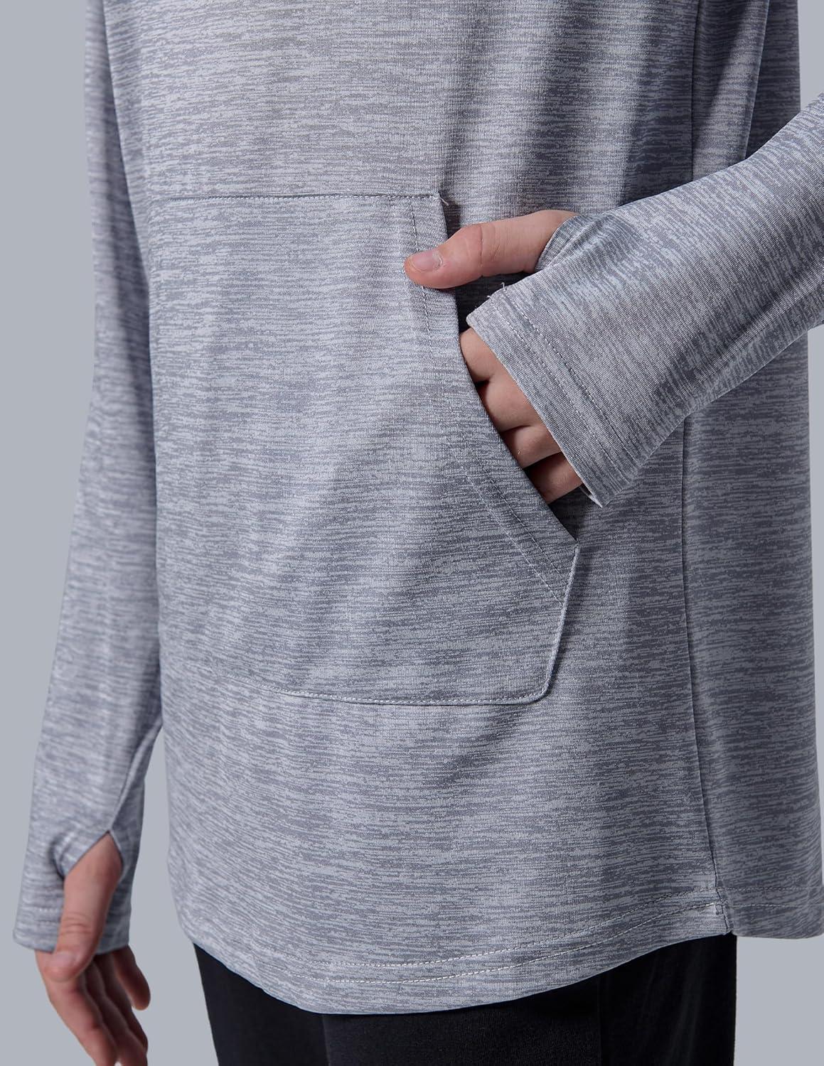 imageLiberty Imports 3Pack Youth Boys Teen DryFit Hoodies Long Sleeve Athletic Pullover Sweatshirts Lightweight ActivewearHeather GrayBlackNavy