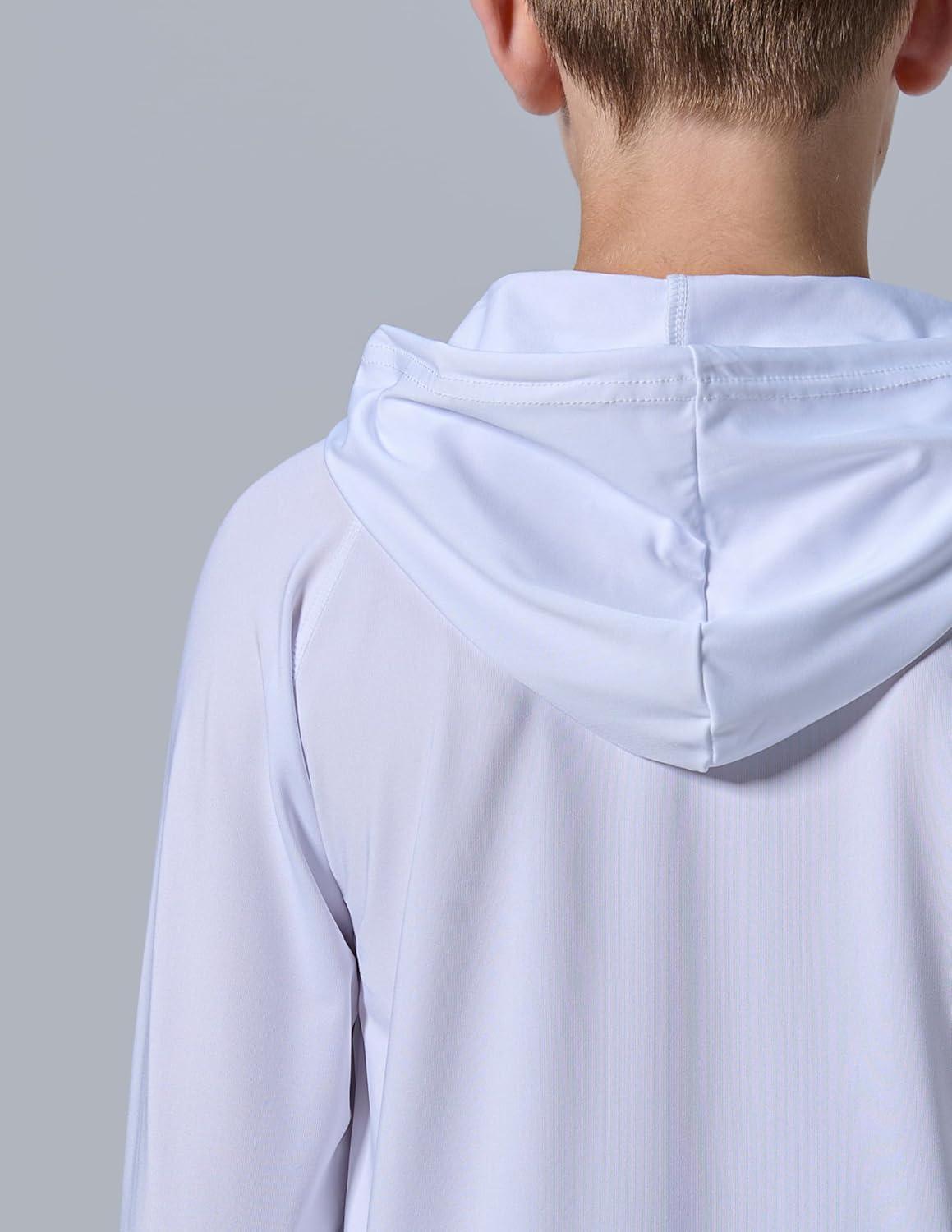 imageLiberty Imports 3Pack Youth Boys Teen DryFit Hoodies Long Sleeve Athletic Pullover Sweatshirts Lightweight ActivewearWhiteBlackMidnight Navy