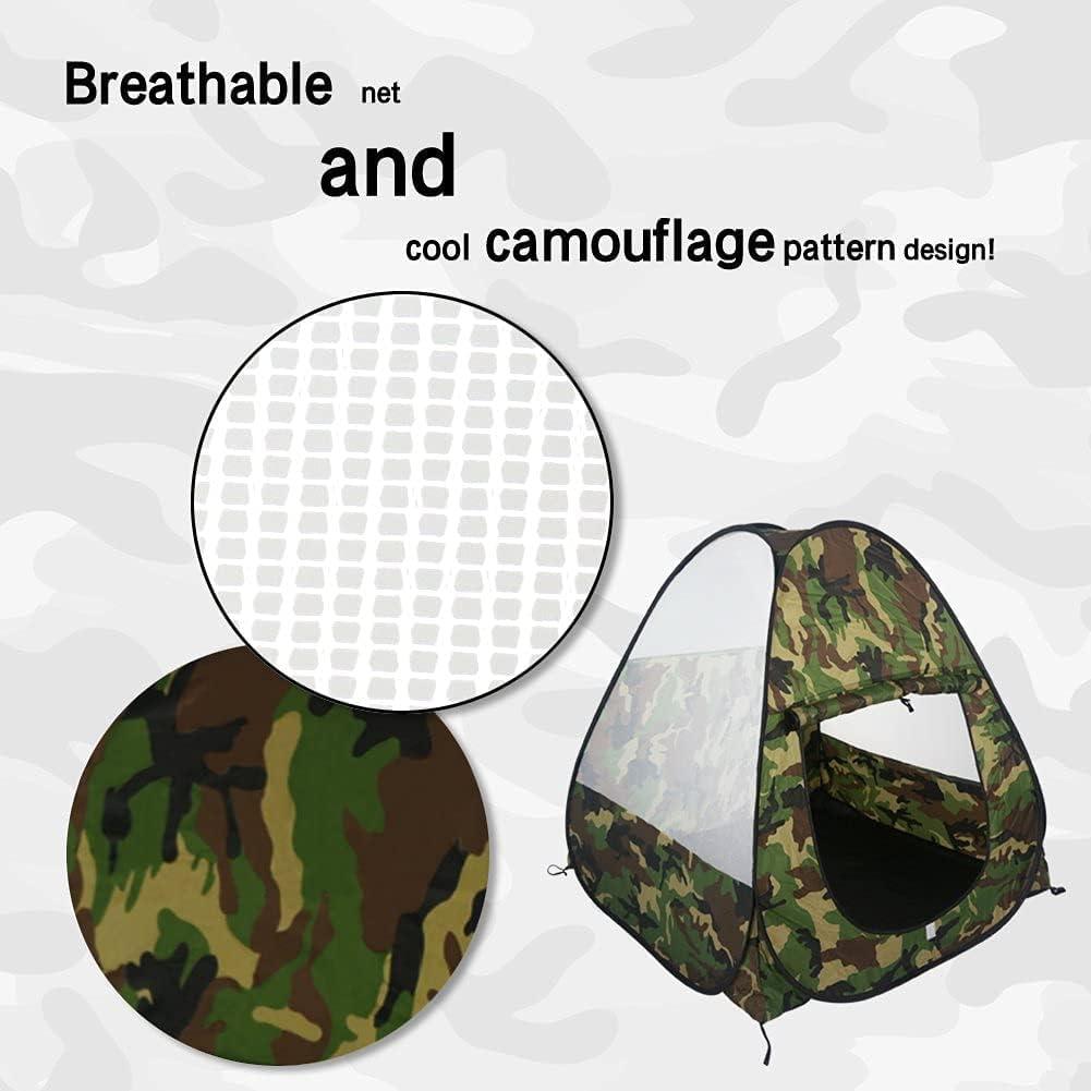 imageMilitary Pop Up Play Tent Collapsible Army Indoor Outdoor Camouflage Playhouse Hunting Toy for Kids