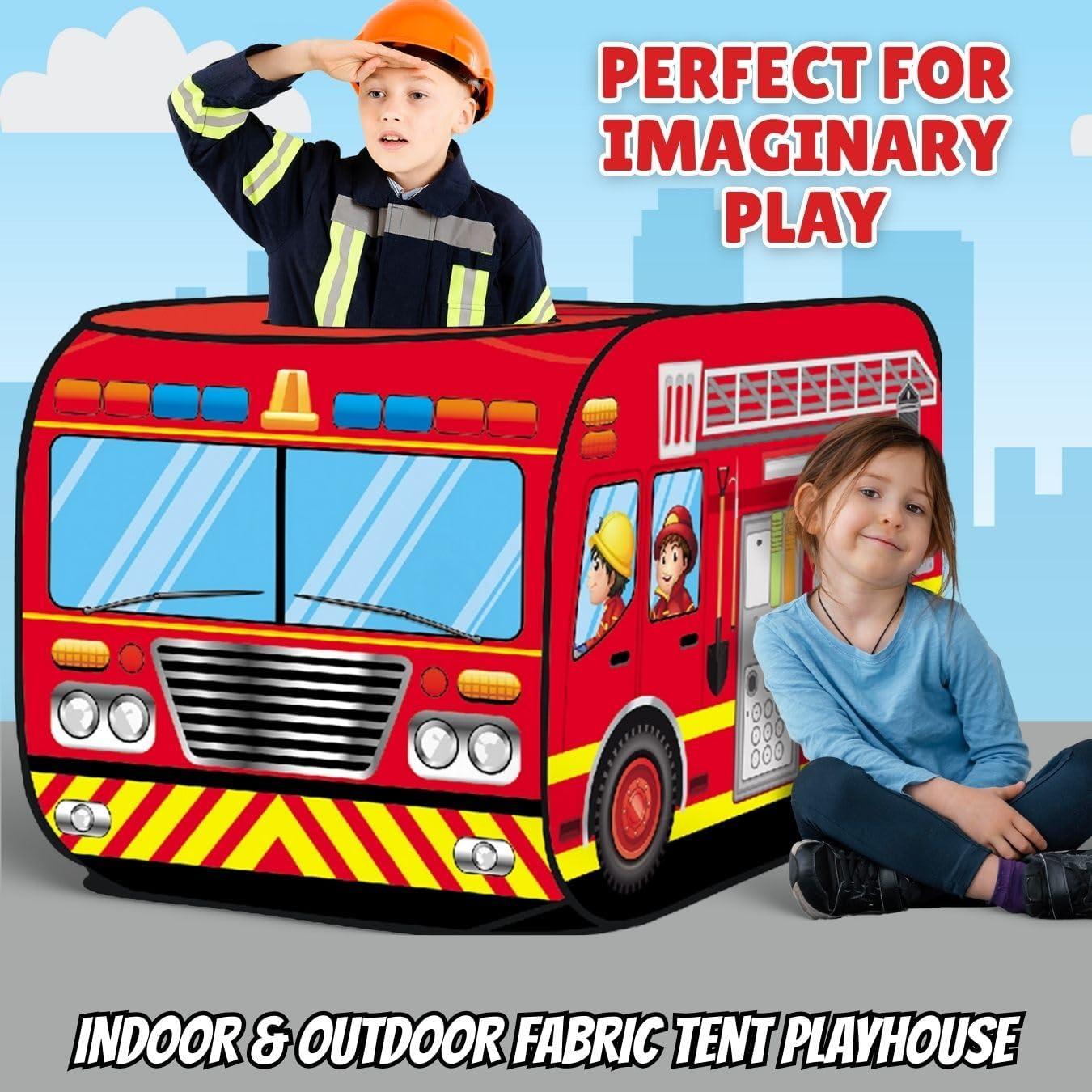 imagePop Up Play Tent for Kids My First Foldable Indoor ampamp Outdoor Playhouse Vehicle Toys for Toddlers Boys and Girls Ice Cream TruckFire Truck