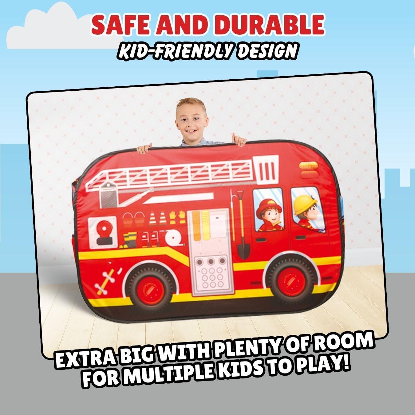 imagePop Up Play Tent for Kids My First Foldable Indoor ampamp Outdoor Playhouse Vehicle Toys for Toddlers Boys and Girls Ice Cream TruckFire Truck