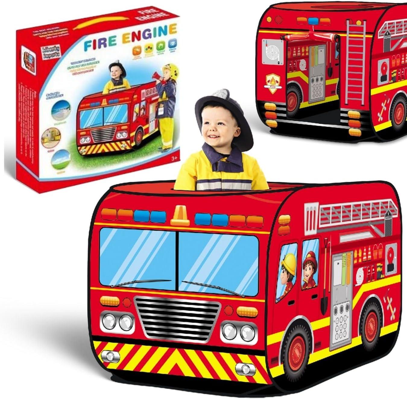 imagePop Up Play Tent for Kids My First Foldable Indoor ampamp Outdoor Playhouse Vehicle Toys for Toddlers Boys and Girls Ice Cream TruckFire Truck