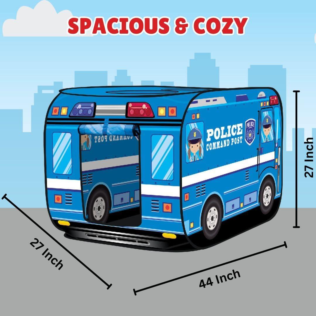 imagePop Up Play Tent for Kids My First Foldable Indoor ampamp Outdoor Playhouse Vehicle Toys for Toddlers Boys and Girls Ice Cream TruckPolice Car