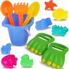 imageLiberty Imports 13 PCS Beach Sand Toys Dinosaur Claw Hand Scoop Play Set with Bucket Shovel Tools Animal and Castle Sand Molds  Beach Sandbox Toys for Toddlers ampamp Kids