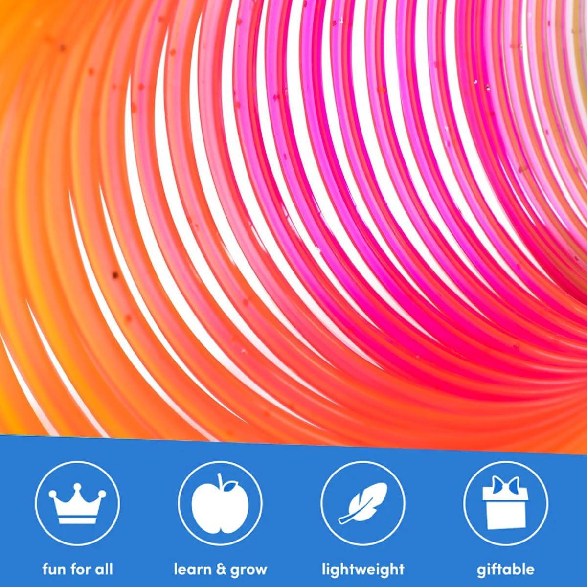 imageLiberty Imports 12 PCS Magic Rainbow Coil Springs Small Colorful Neon Plastic Bulk Toys for Kids Birthday Party Favors Goodie Bag Fillers Party Prizes 2 Inches25 Inches