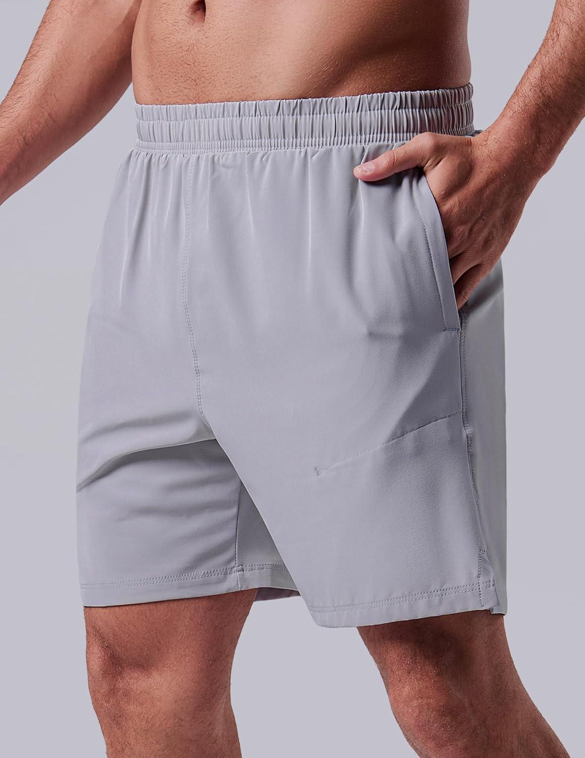 image:image3 Pack Mens 7 Running Shorts with Compression Liner Pockets Athletic 2 in 1 Shorts for Workout Gym Quick DrySet 1