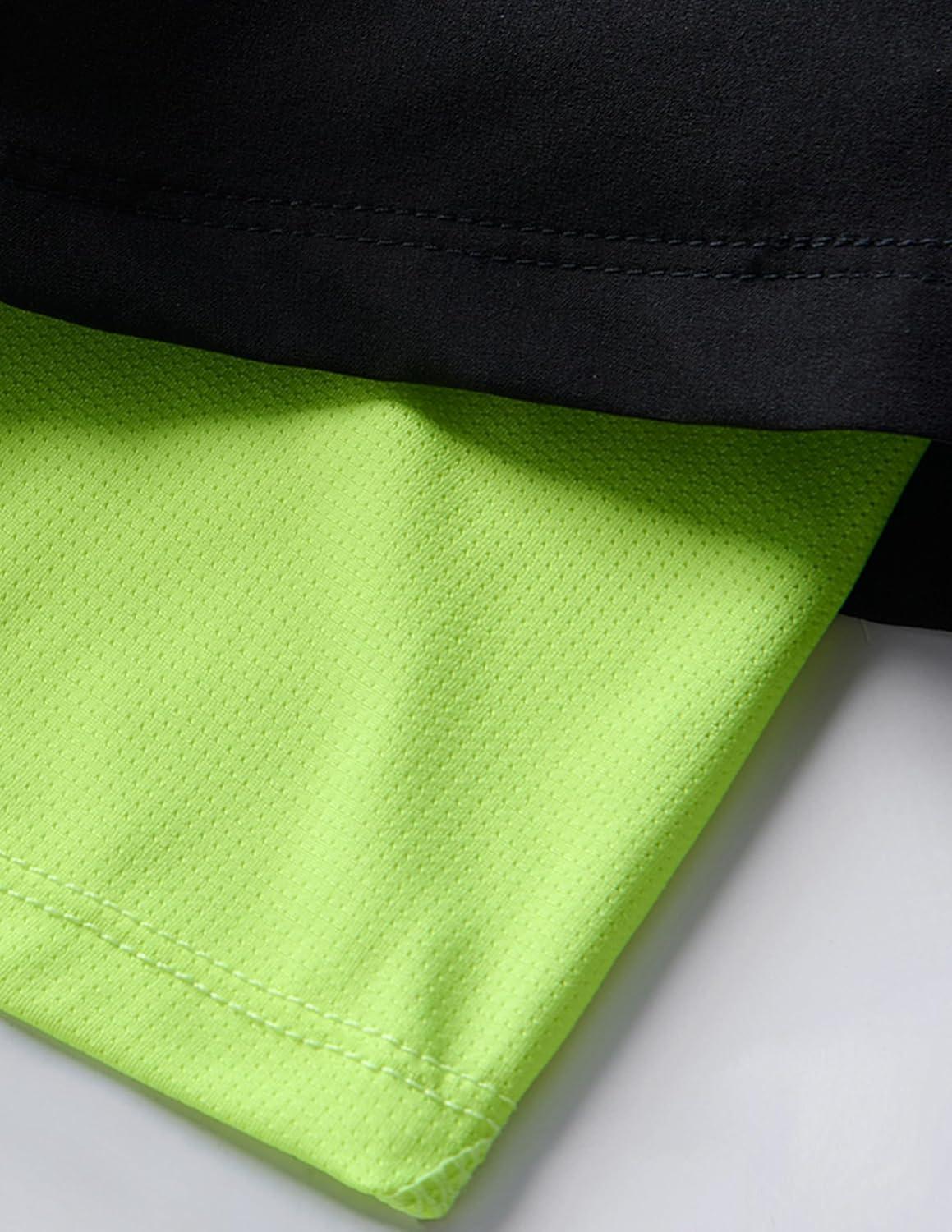 image:image3 Pack Mens 7 Running Shorts with Compression Liner Pockets Athletic 2 in 1 Shorts for Workout Gym Quick DrySet 1