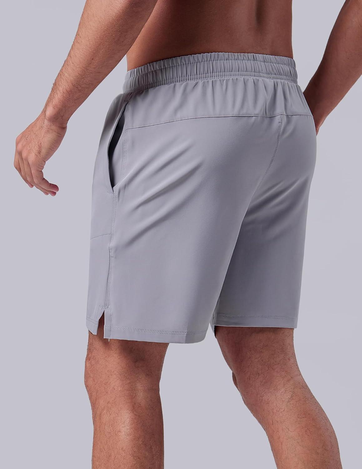 image:image3 Pack Mens 7 Running Shorts with Compression Liner Pockets Athletic 2 in 1 Shorts for Workout Gym Quick DrySet 1