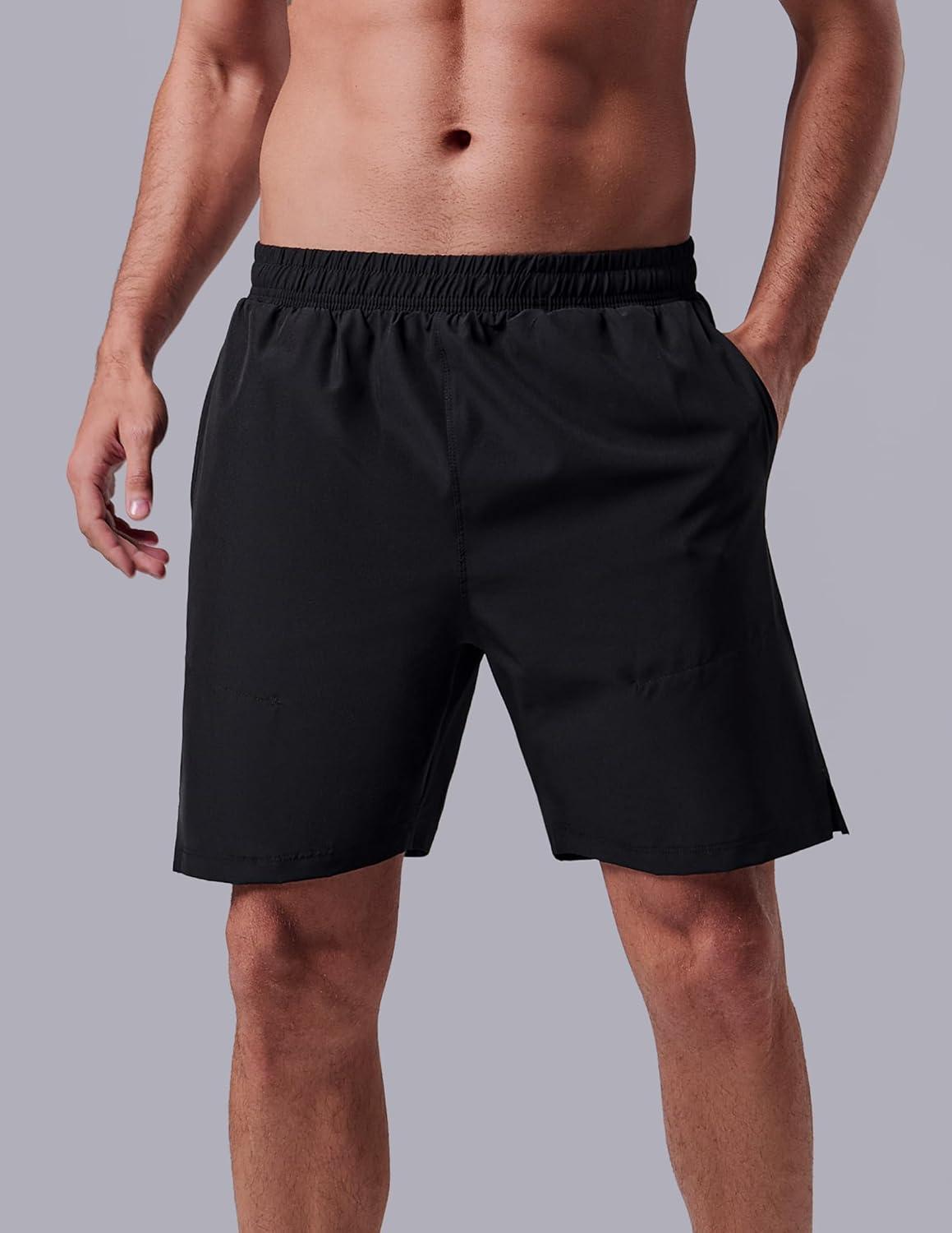 image:image3 Pack Mens 7 Running Shorts with Compression Liner Pockets Athletic 2 in 1 Shorts for Workout Gym Quick DrySet 1