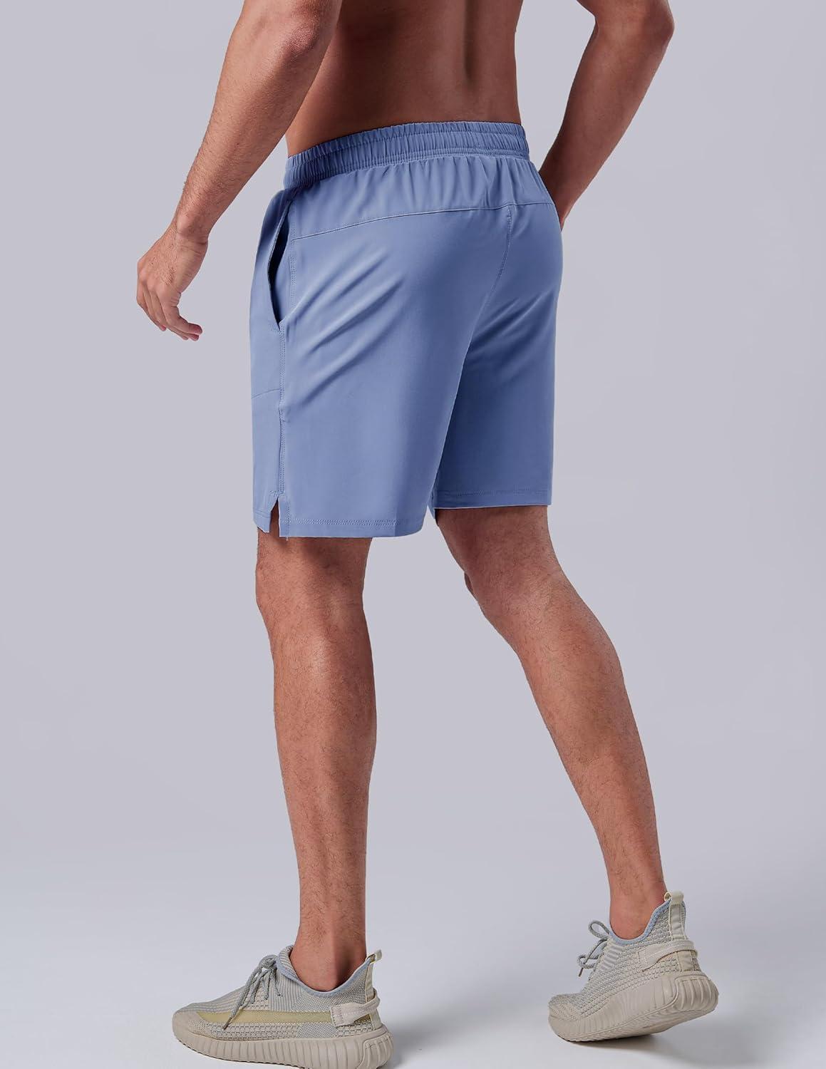 image:image3 Pack Mens 7 Running Shorts with Compression Liner Pockets Athletic 2 in 1 Shorts for Workout Gym Quick DrySet 3