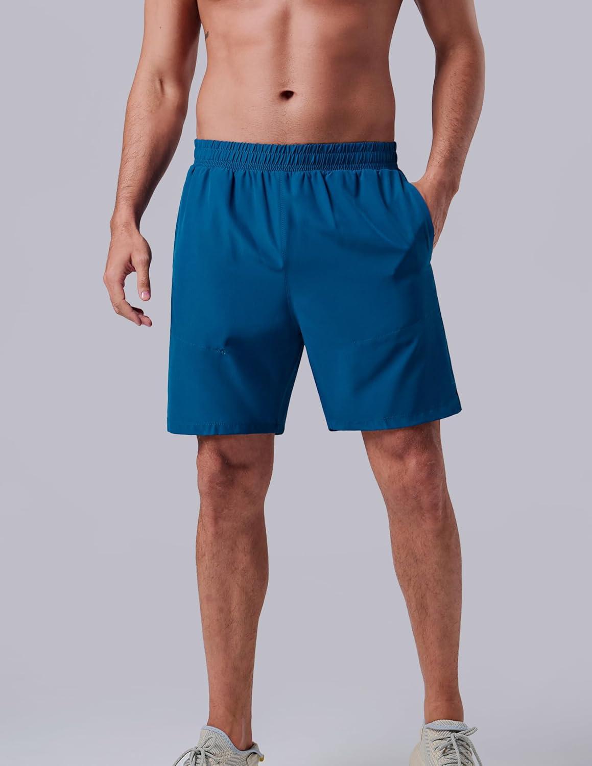 image:image3 Pack Mens 7 Running Shorts with Compression Liner Pockets Athletic 2 in 1 Shorts for Workout Gym Quick DrySet 3