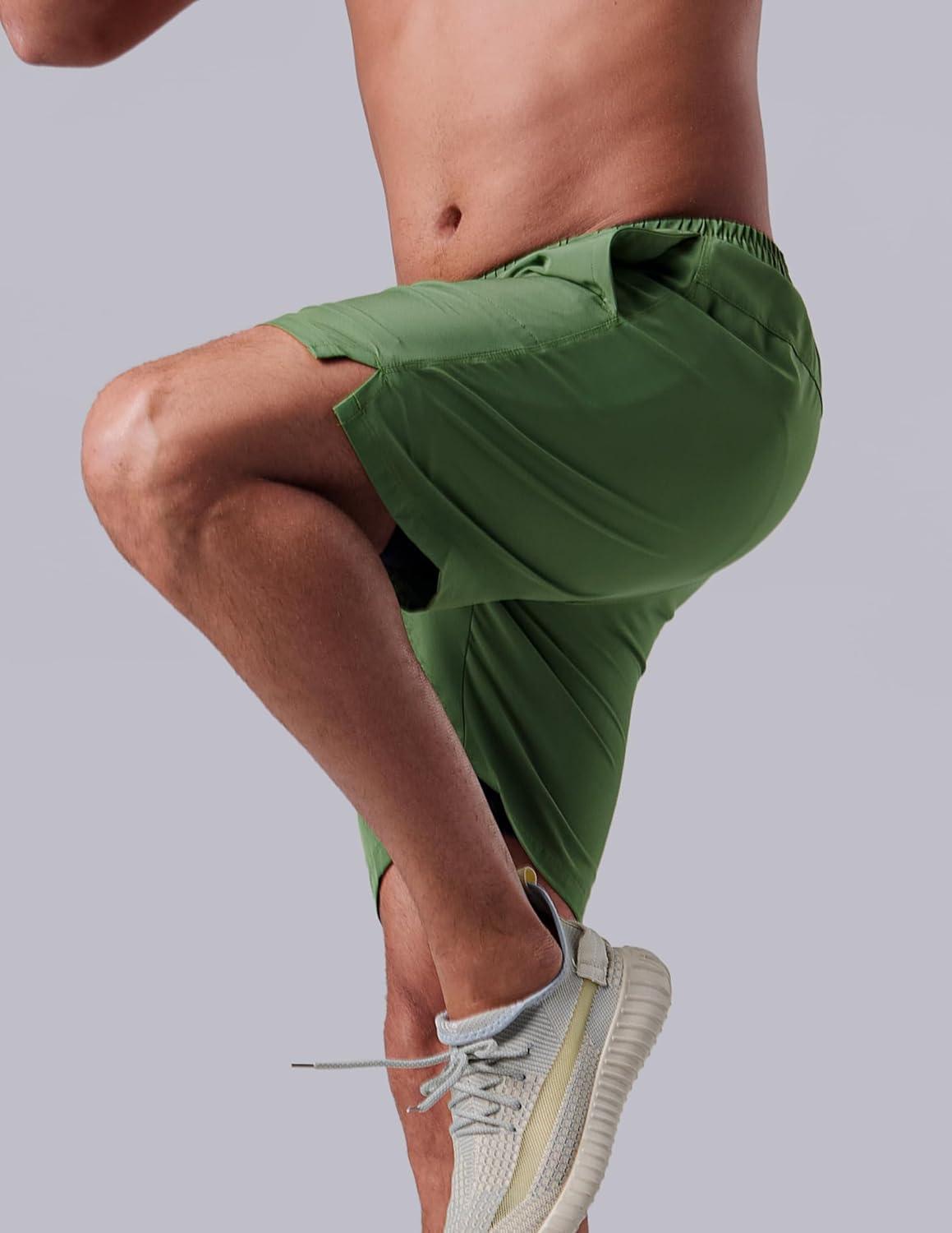 image:image3 Pack Mens 7 Running Shorts with Compression Liner Pockets Athletic 2 in 1 Shorts for Workout Gym Quick DrySet 4