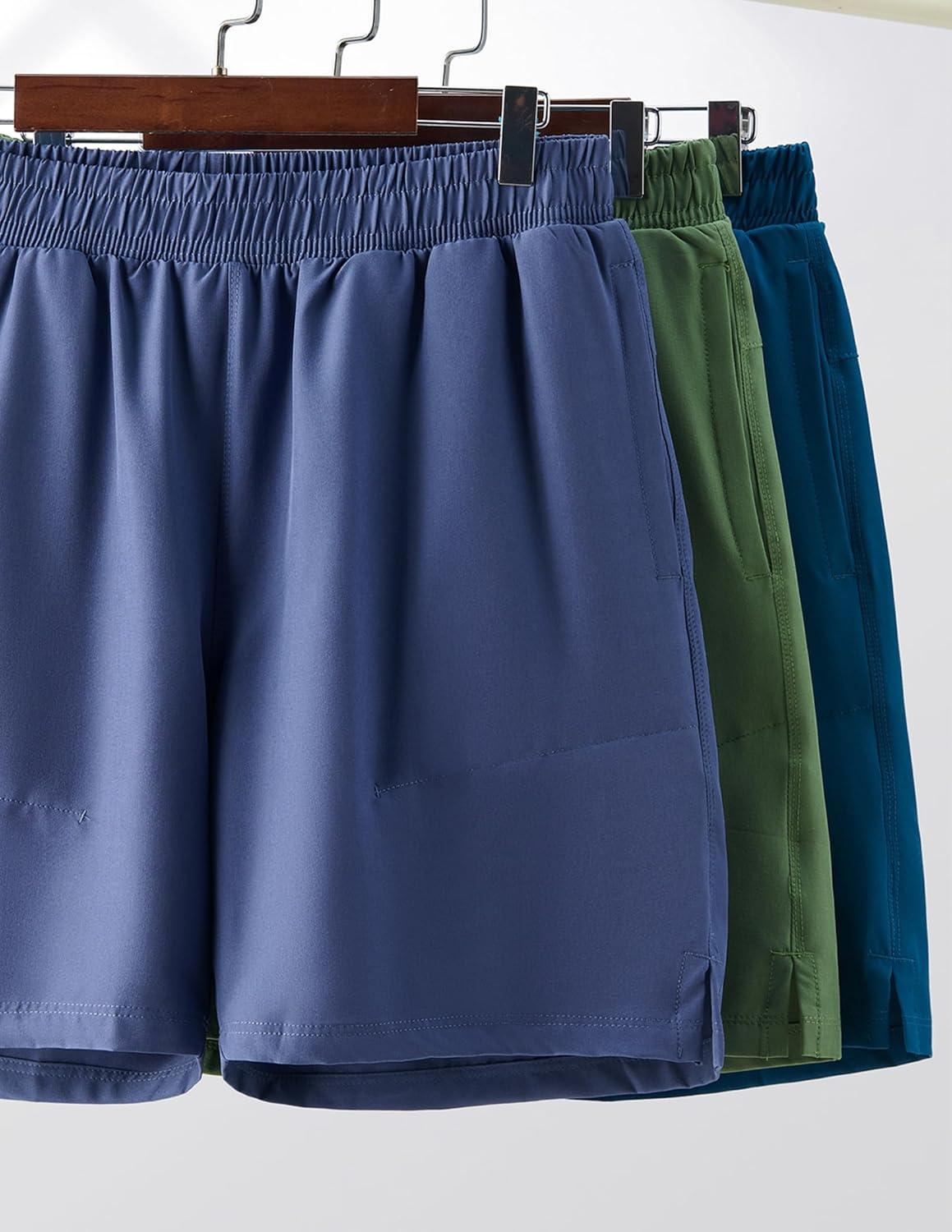 image:image3 Pack Mens 7 Running Shorts with Compression Liner Pockets Athletic 2 in 1 Shorts for Workout Gym Quick DrySet 4