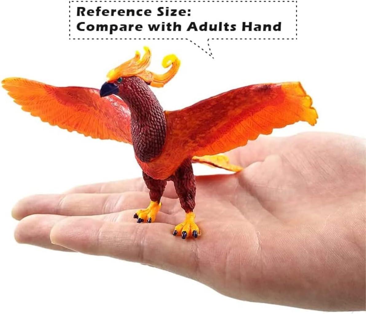 image:imagePhoenix Figure Realistic Plastic Fire Bird Mythical Creatures Model Decoration Toy Collector Figurine