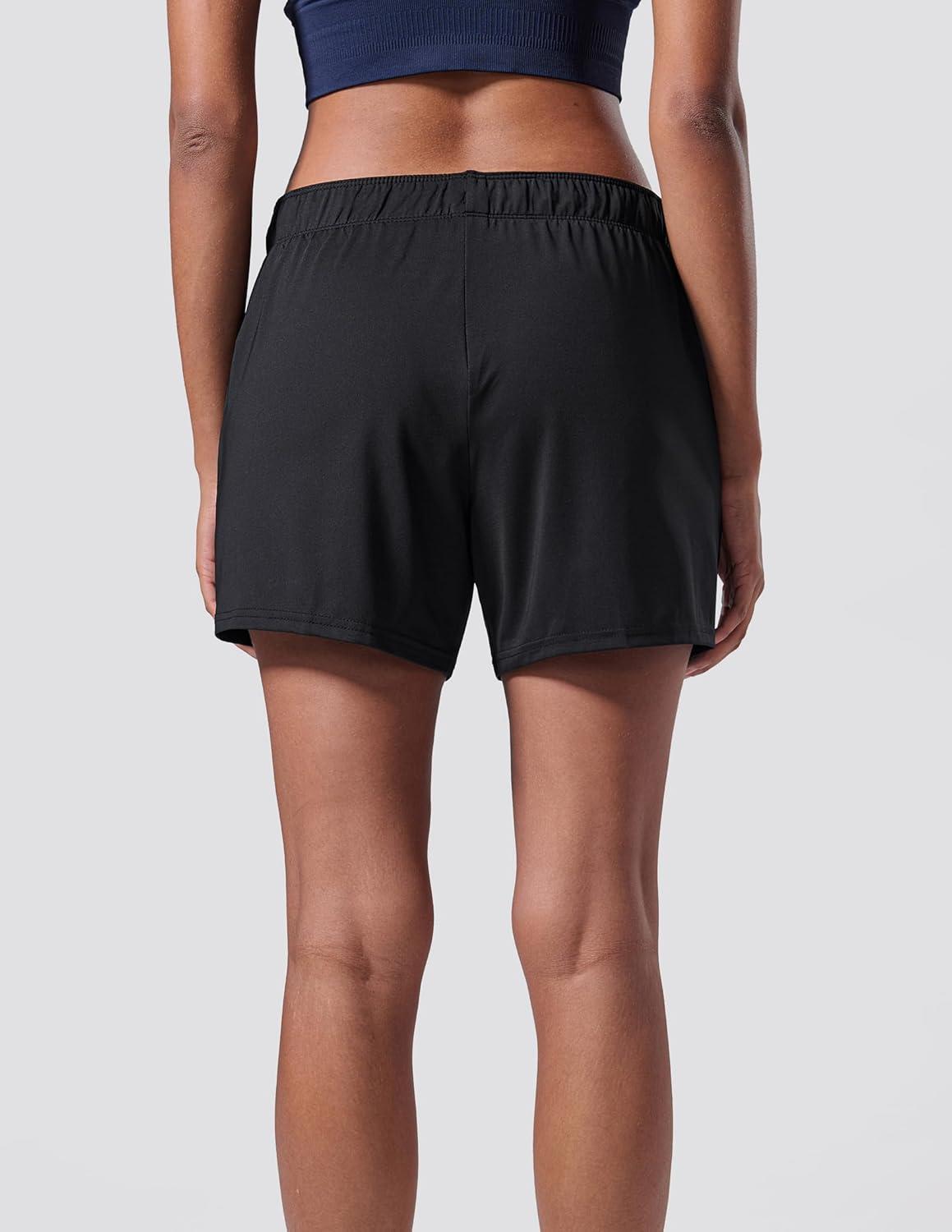 image:imageLiberty Imports 1 or 5 Pack Womens Workout Gym Shorts with Zipper Pockets Ladies Casual Lounge Wear Active Athletic ApparelBlack Single