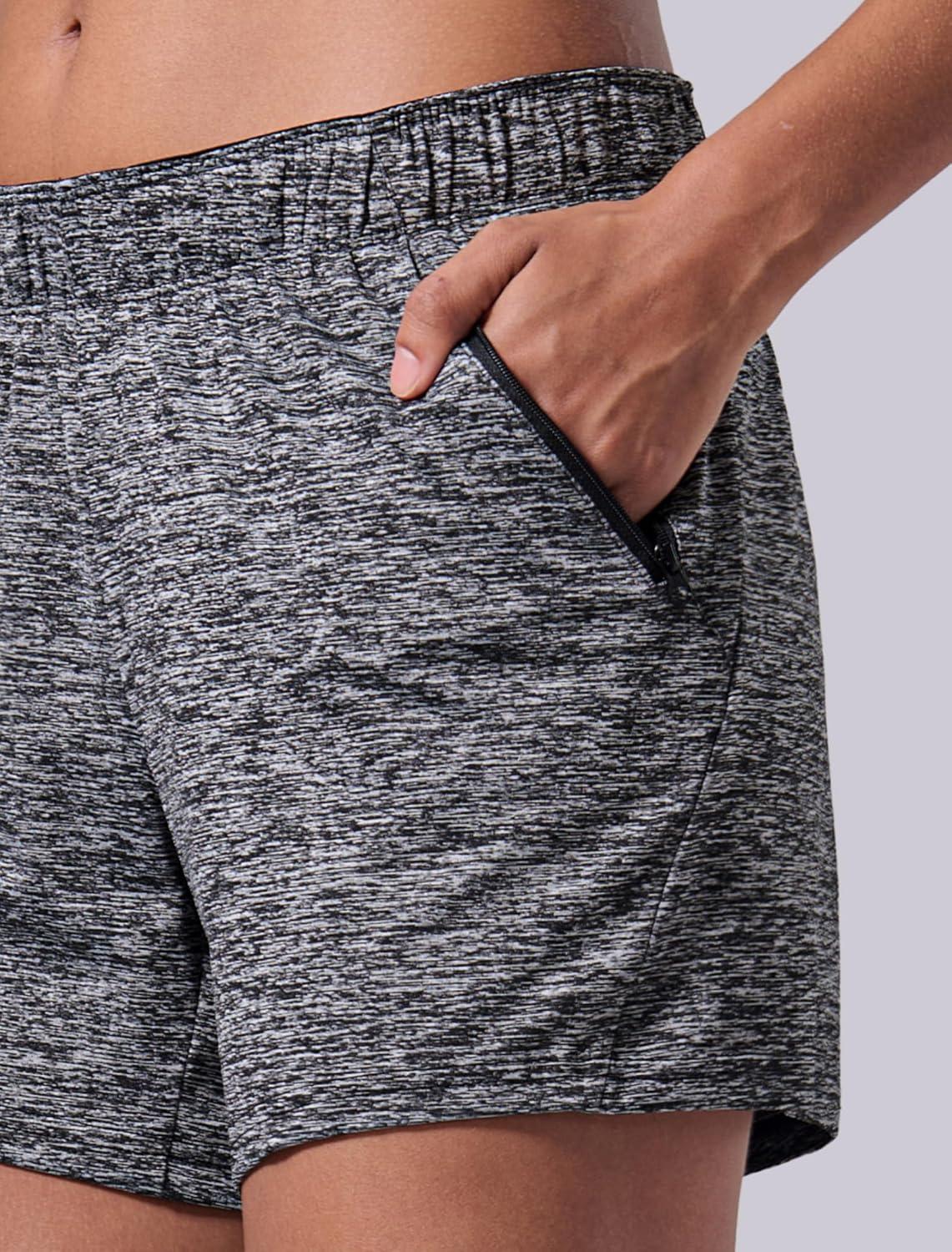image:imageLiberty Imports 1 or 5 Pack Womens Workout Gym Shorts with Zipper Pockets Ladies Casual Lounge Wear Active Athletic ApparelCharcoal Single