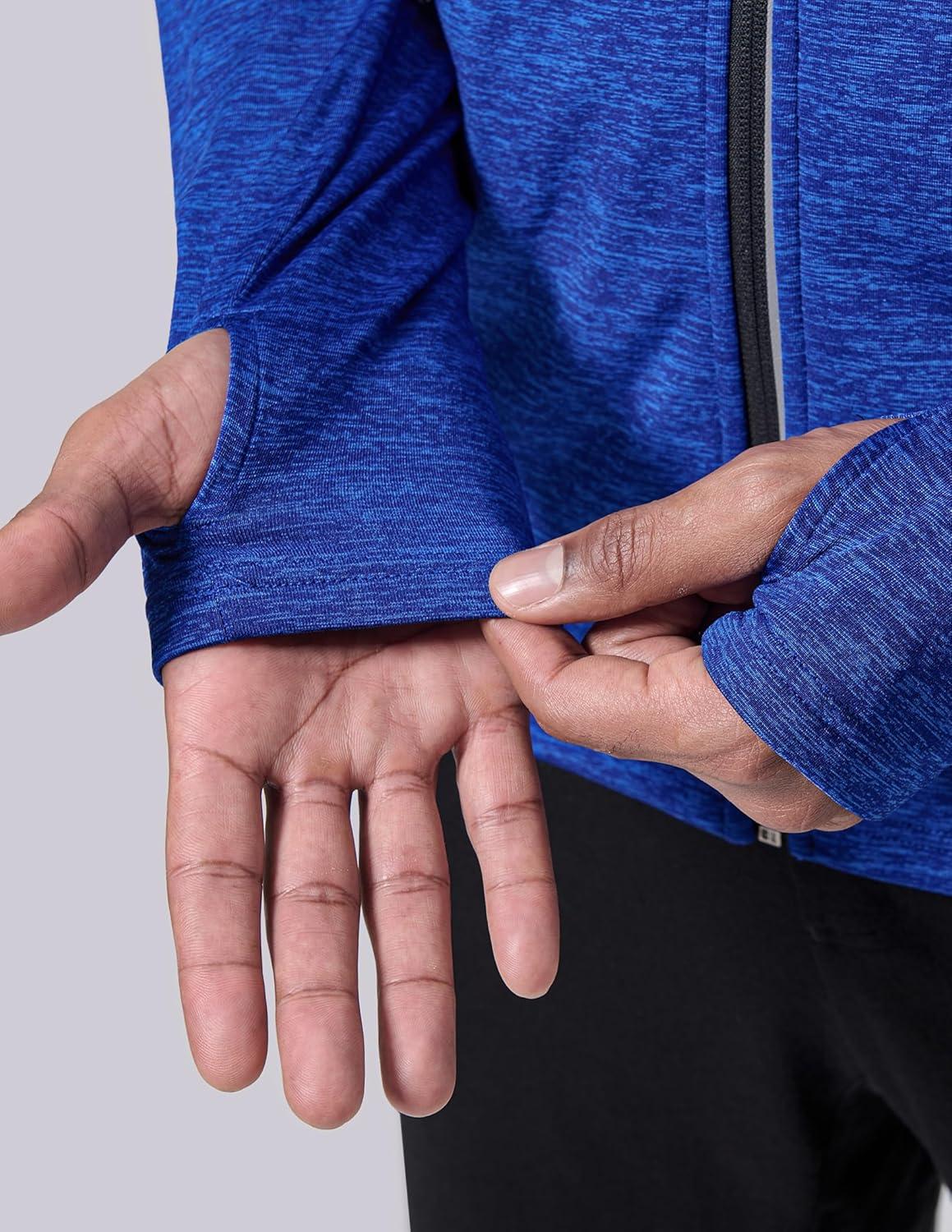 image:imageLiberty Imports 2Pack Mens ZipUp Hoodies with Zipper Pockets Lightweight Fleece Sweatshirts for Running Casual Activewear2pack Blue Maroon