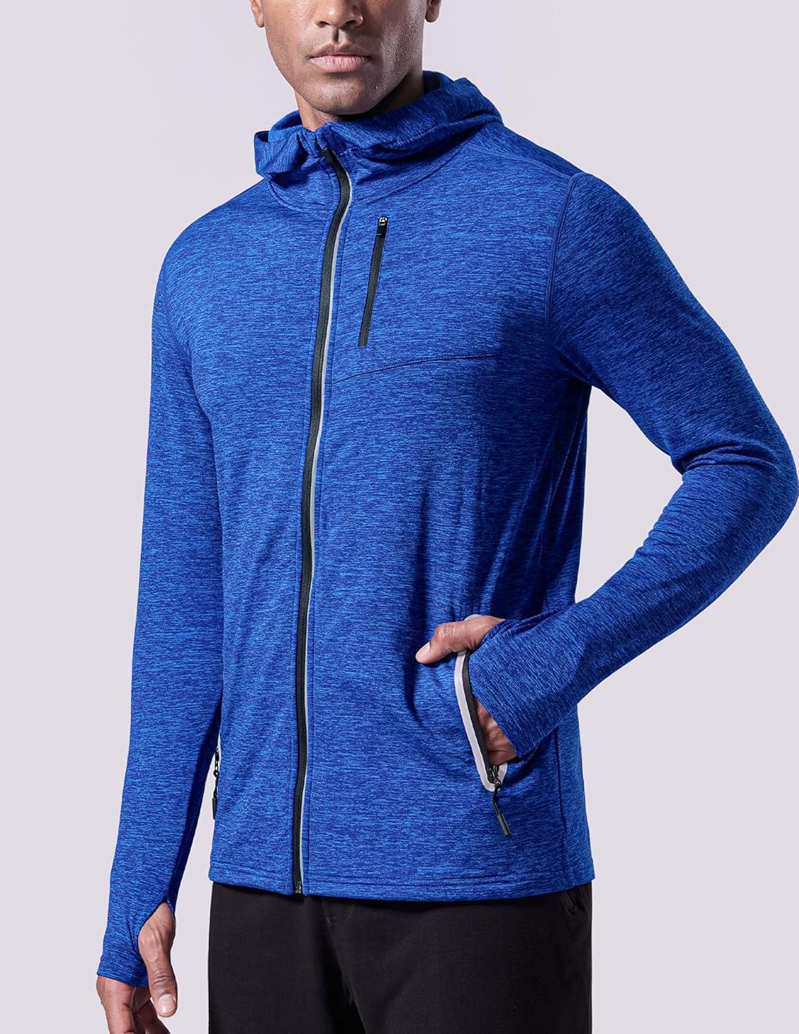 image:imageLiberty Imports 2Pack Mens ZipUp Hoodies with Zipper Pockets Lightweight Fleece Sweatshirts for Running Casual Activewear2pack Blue Maroon