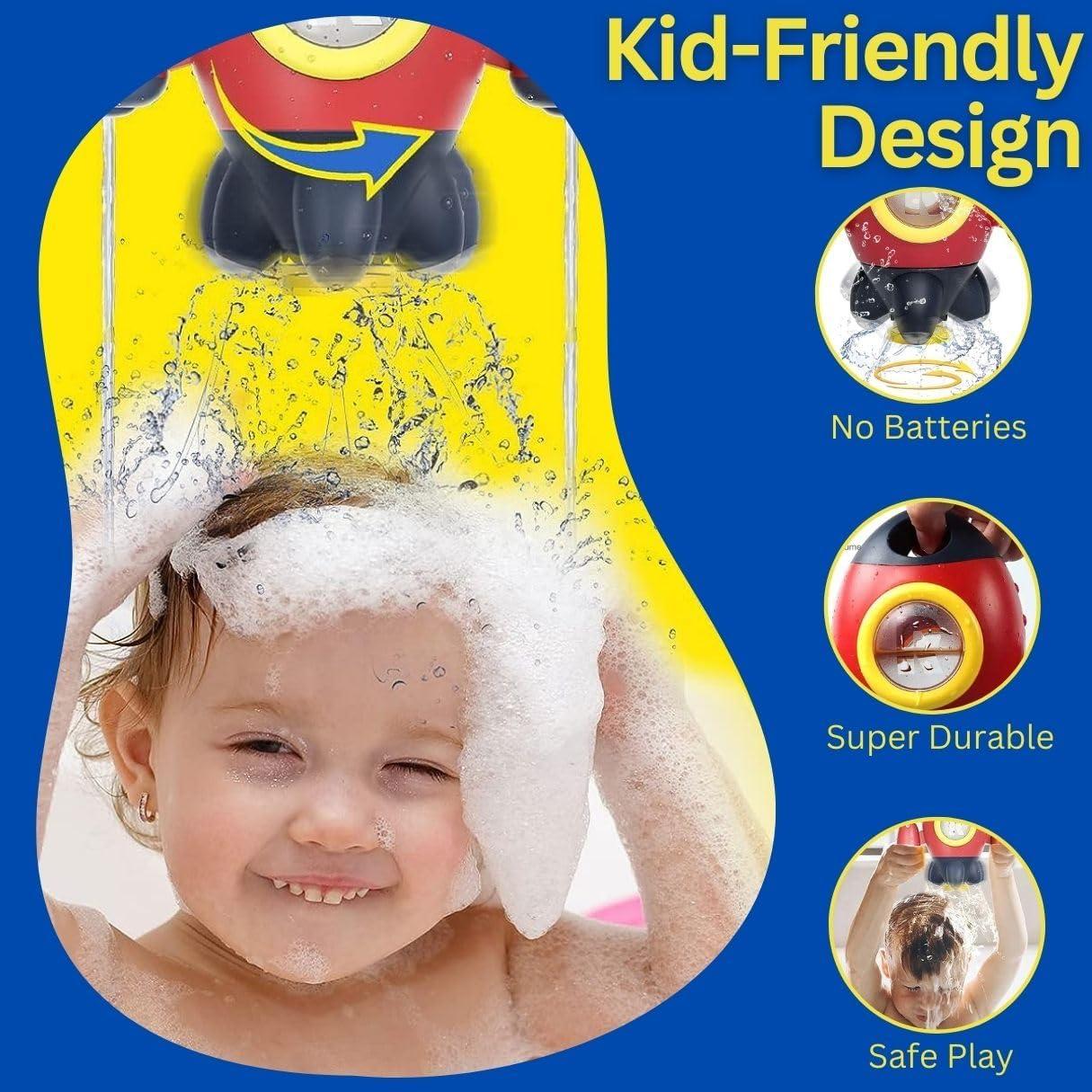 image:imageBaby Bath Toys Space Rocket Shape Bathtub Toys for Toddlers Spray Water Toys w Rotating Fountain Bathroom Shower Toys for Infants Aged 18 Months 2 3 4 5 Years Old Kids Girls Boys