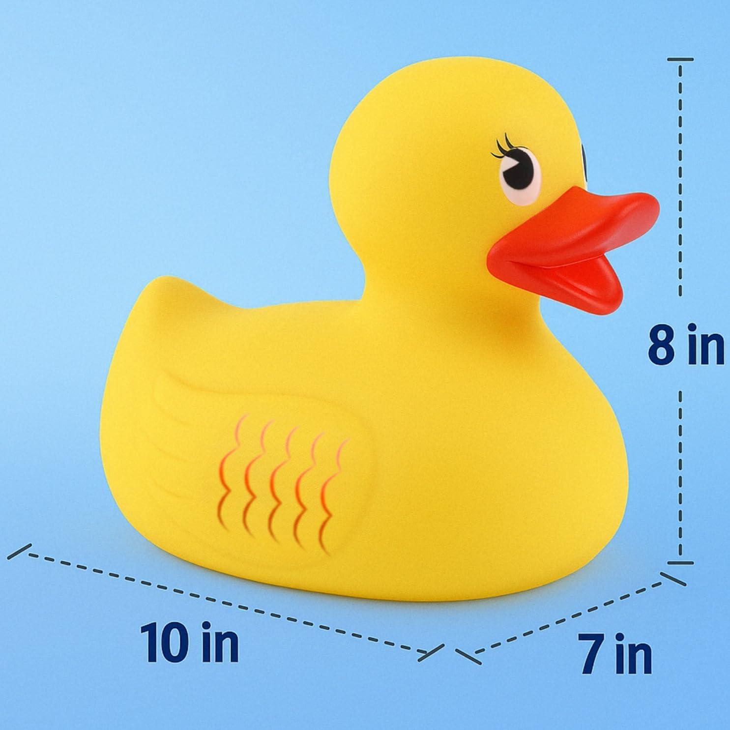 image:image10 Jumbo Classic Yellow Rubber Duck Bathtime Toy Floating Fun Pool Preschool Bathtub Toy Giant Flexible Large Yellow Duck for Kids 1